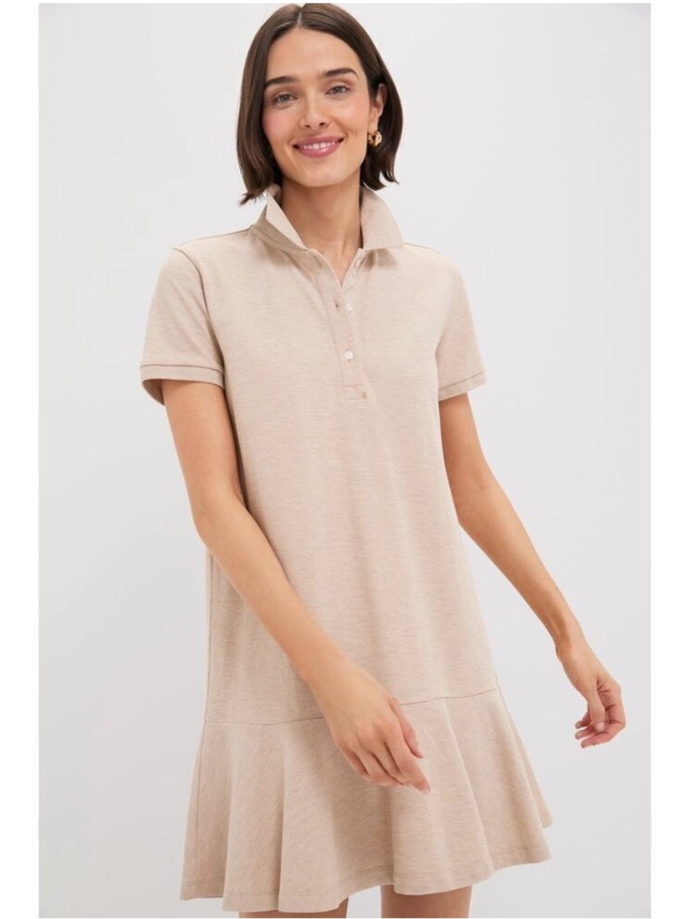 Tuckernuck Sandstone Pique May Polo Dress size medium preppy tennis minimalist